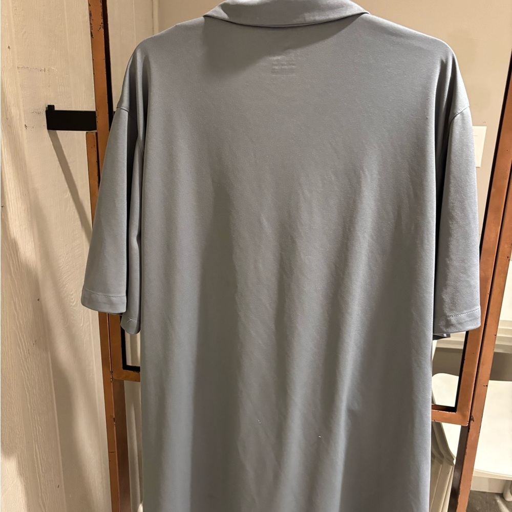 Nike grey Dri-Fit polo shirt size 3XLT. Short sleeve. Embroidered swoosh. - Picture 12 of 14